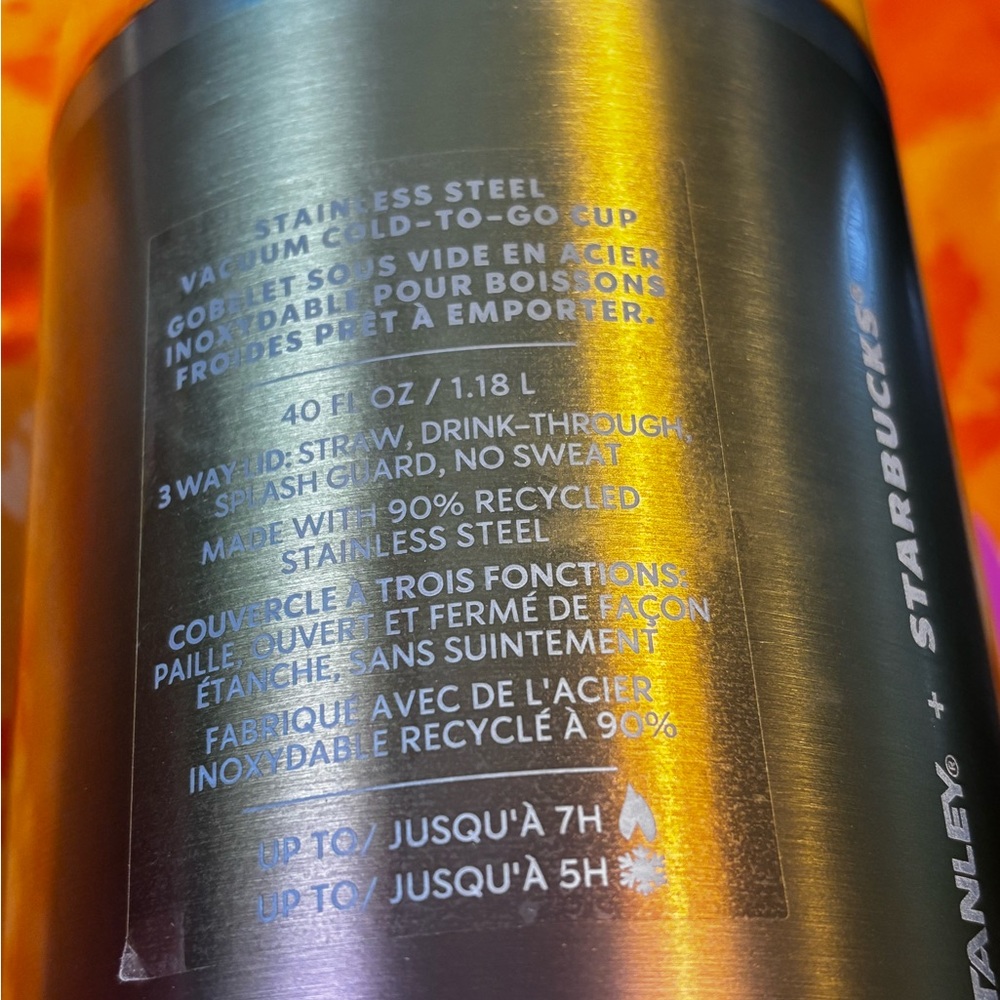 Colorful x Stanley Starbucks Stainless Steel Tumbler with Handle 40 oz - Picture 3 of 5